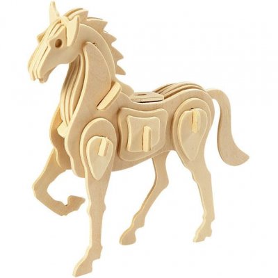 3D-pussel - Trä - Häst