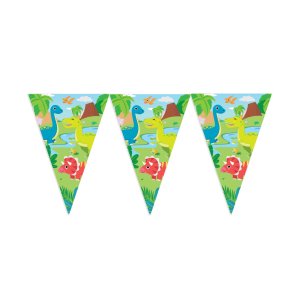 Flaggirlang - Dinosaurier - 20x30 cm flaggor - 10 m Flaggirlang - Dinosaurier - 20x30 cm flaggor - 10 m