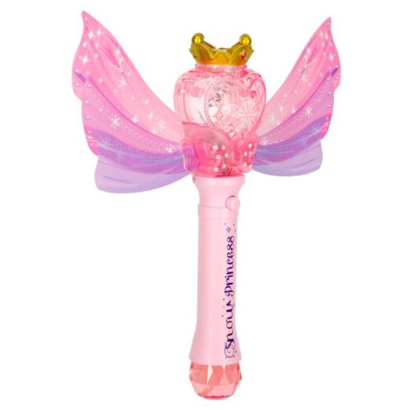 S�pbubbelmaskin Prinsessstav med vingar och ljus 35 x 36,5 x 10 cm - Set