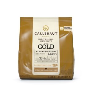 Choklad - Vit Choklad med karamell Gold - Callebaut - 400 g