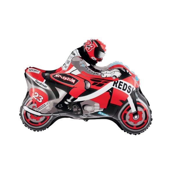 Folieballong - Racing - Motorcykel - 66x53 cm