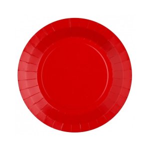 Papptallrikar - Röd - 22,5 cm - 10-pack Papptallrikar - Röd - 22,5 cm - 10-pack