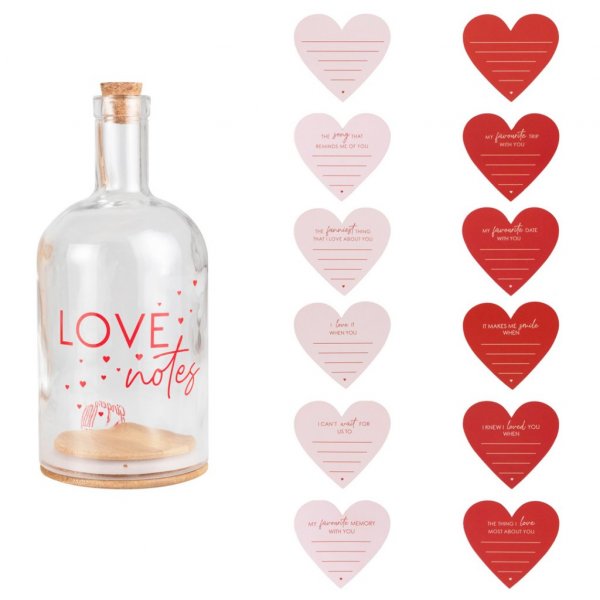 Glasflaska - Love Notes