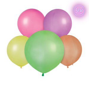 Latexballonger - Neon Mix - UV Glow - 48 cm Latexballonger - Neon Mix - UV Glow - 48 cm