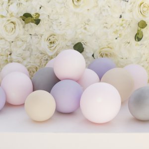 Ballongmix - Lila/rosa/gr�/beige - �12 cm - 40 st
