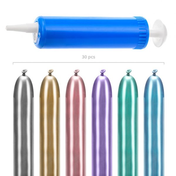 Figurballonger - 30-pack - Chrome Figurballonger - 30-pack - Chrome