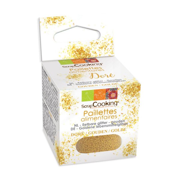 Ätbart glitter - Guld - 5 g Ätbart glitter - Guld - 5 g