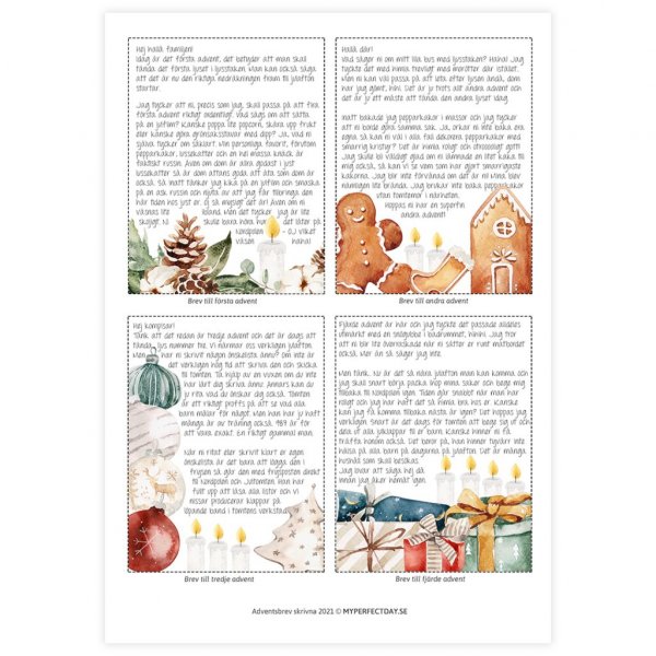 Färdiga nissebrev - Advent Färdiga nissebrev - Advent