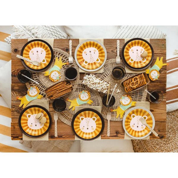 Servetter - Lejon i partyhatt - 20-pack