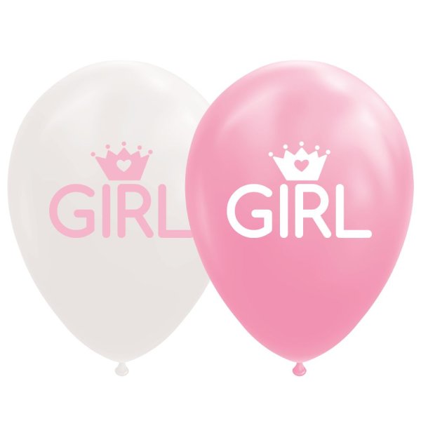 Ballonger - Daughter - Baby Pink/Vit - 30 cm - 8-pack Ballonger - Daughter - Baby Pink/Vit - 30 cm - 8-pack