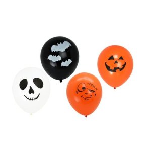 Ballongbukett - Halloween - Svart/Orange/Vit - 8 st