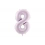 Sifferballong 0-9, pastellf�rgad lila 72cm