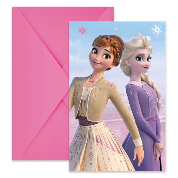 Inbjudningskort - Frozen 2 Wind Spirit - 6-pack