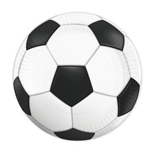 Papptallrikar - Fotboll - 23 cm - 8 st