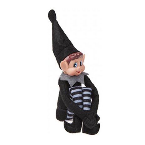 Elf on a shelf - 30cm - Svart - Nisse/Pojke