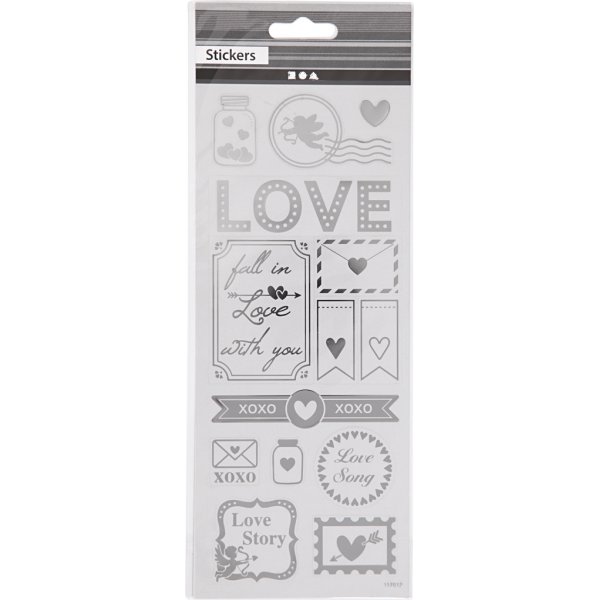 Stickers - silver - love - 10x24 cm Stickers - silver - love - 10x24 cm