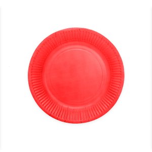 Papptallrikar - R�da - 23 cm - 8-pack