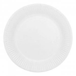 Papptallrikar - Vita - 23 cm - 8-pack