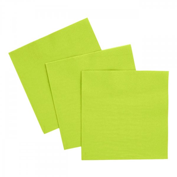 Sm� servetter - Limegr�na - 24x24 cm - 20-pack