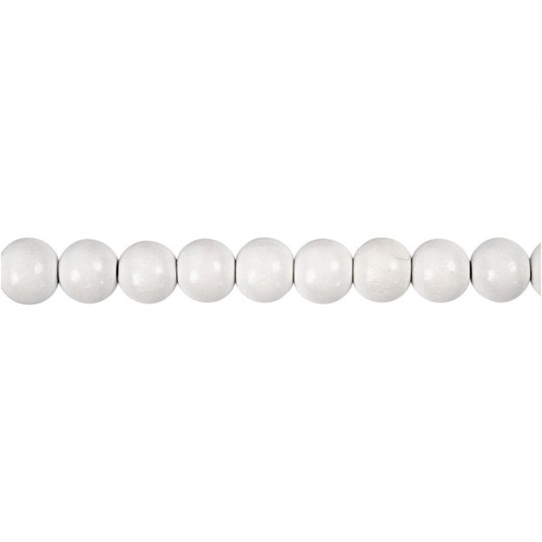 Träpärlor - 15g - Vita Träpärlor - 15g - Vita