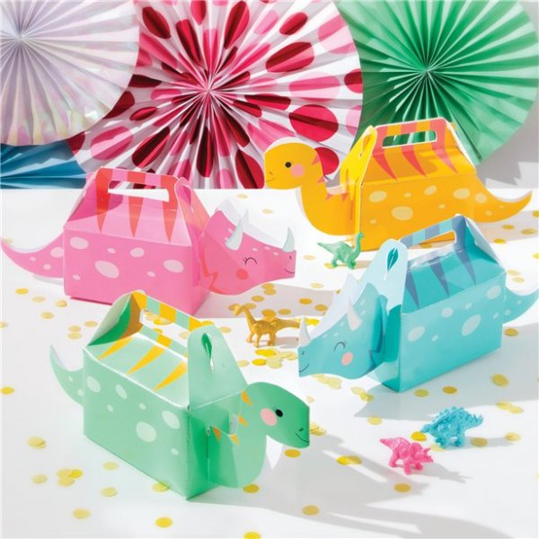 Kalasboxar - Dinosaurie - Pastell - 4-pack