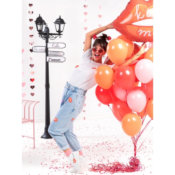 Konfetti - Hjrtan - Ljusrosa - 15 g