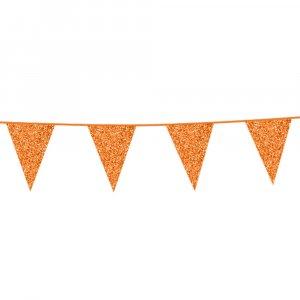 Vimplar - Orange - Glitter - 6 meter