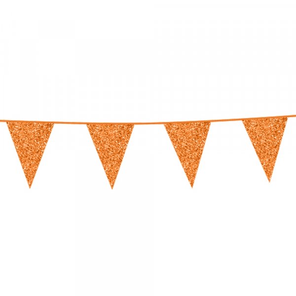 Vimplar - Orange - Glitter - 6 meter