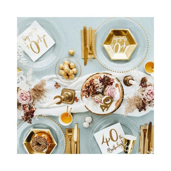 Pappersassietter 40 �r Guld