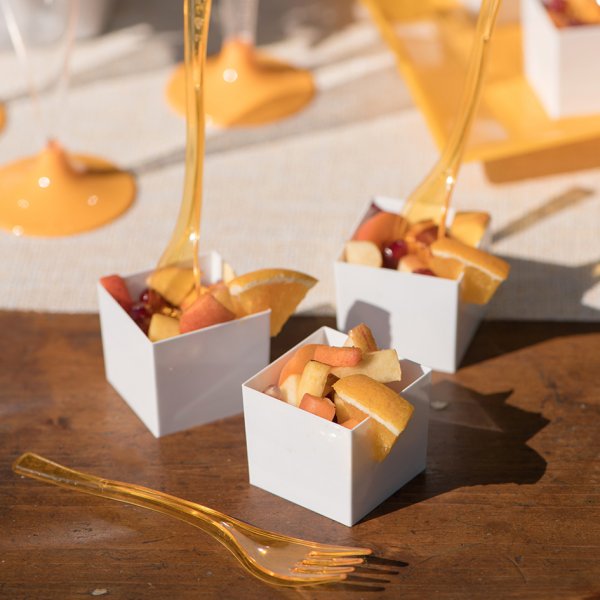 Mingeltillbehr - Kvadrat - Vit - 15-pack