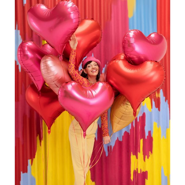 Folieballong - Rtt hjrta