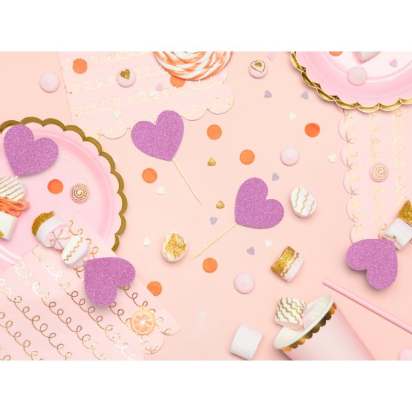 Pappmuggar - Rosa - Guldkant - 6-pack Pappmuggar - Rosa - Guldkant - 6-pack