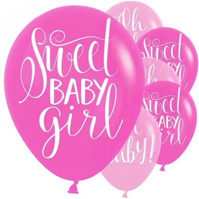 Ballonger - Sweet baby girl - Rosa - 6-pack