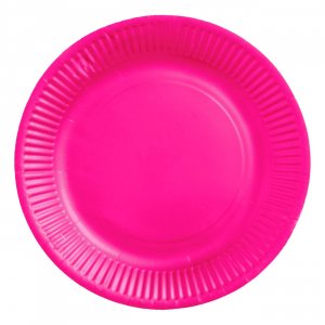 Papptallrikar - Rosa - 23 cm - 8-pack