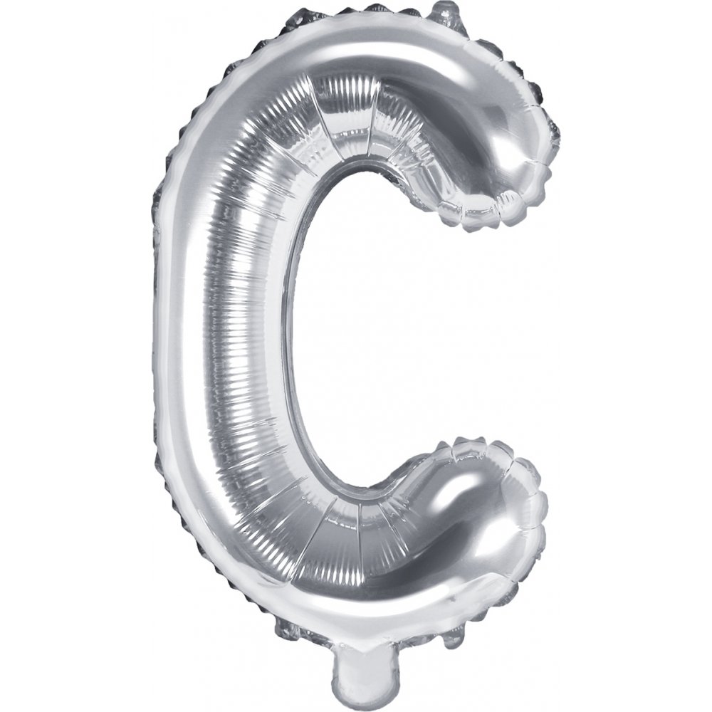 Bokstavsballonger – Silver – 35 cm – Bokstav: C – Bokstavsballonger, Ballonger