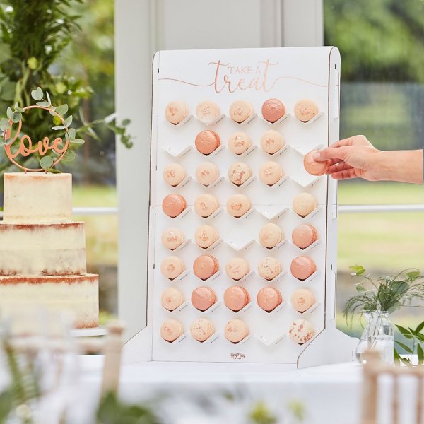 Macaron Wall - Botanical Wedding
