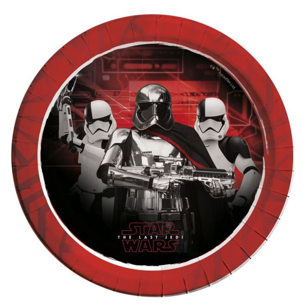 Papptallrikar - Star Wars Episode 8 - 23 cm - 8-pack Papptallrikar - Star Wars Episode 8 - 23 cm - 8-pack