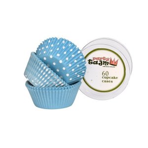 Babyblå Muffinsformar
