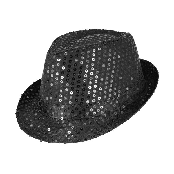 Svart hatt med paljetter