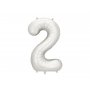 Sifferballong - Matt silver - 86 cm  - Siffra: 2