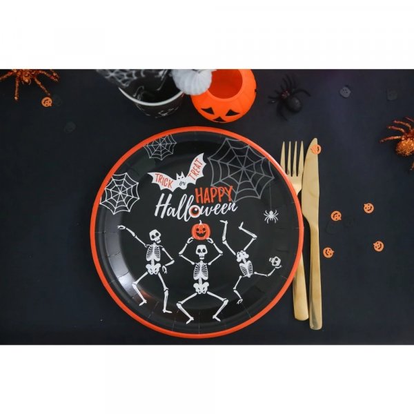Papptallrikar - Skelett - 8-pack - 23 cm