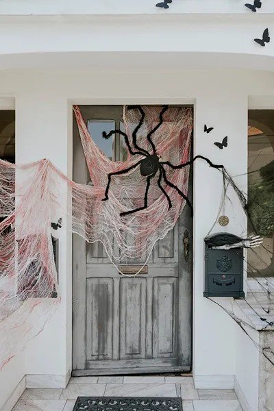 Spindelnät - 9,8m - vitt med blodfläckar Spindelnät - 9,8m - vitt med blodfläckar