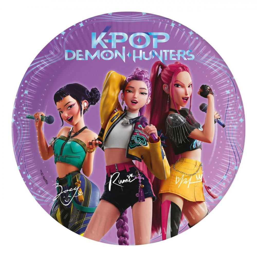 Papptallrikar – K-Pop Demon Hunters- 20 cm – 8-pack – K-Pop