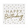 Servetter - Happy Birthday - Golden dots - 16-pack Servetter - Happy Birthday - Golden dots - 16-pack