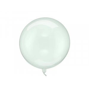 Rund ballong - Transparent gr�n - 40 cm
