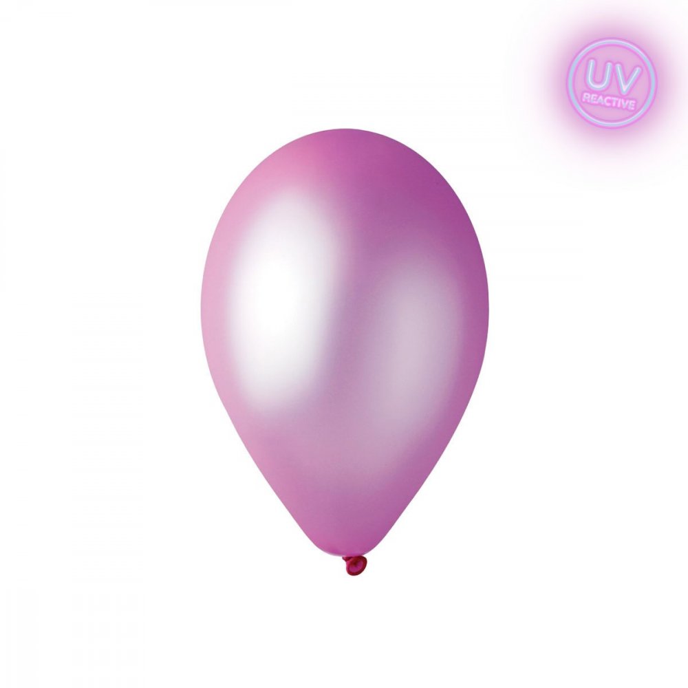 Latexballonger – Neon Lila – UV Glow – 28 cm – 10-pack – Pastell, Enfärgade ballonger, Ballonger
