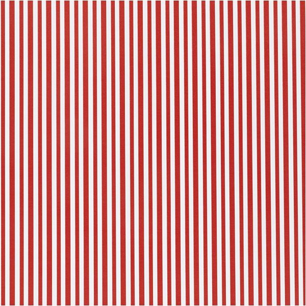 Presentpapper - Randigt Röd/vit - 0,5 x 5m Presentpapper - Randigt Röd/vit - 0,5 x 5m