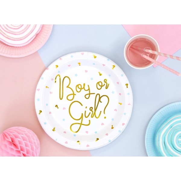 Papptallrikar - Boy or girl? - 6-pack Papptallrikar - Boy or girl? - 6-pack
