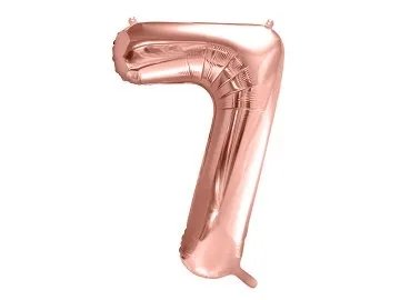 Sifferballong 0-9, ros�guld 86cm