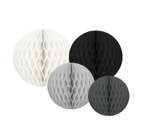 Honeycombs - 4-pack - Svart Mix